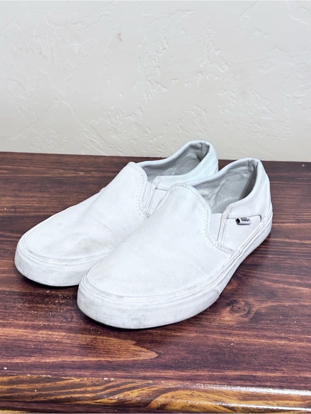 Vans Slip-On Canvas Loafers in White